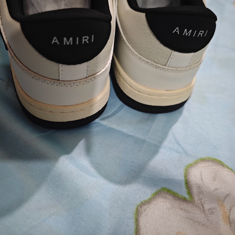 Amiri White And Black Skeleton Sneakers - Picture 3 of 5